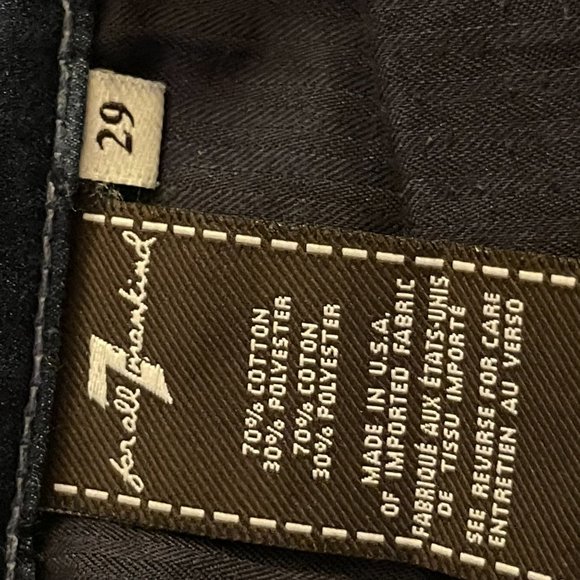 7 for All Mankind skinny jeans, dark wash, size 29 - Picture 4 of 7